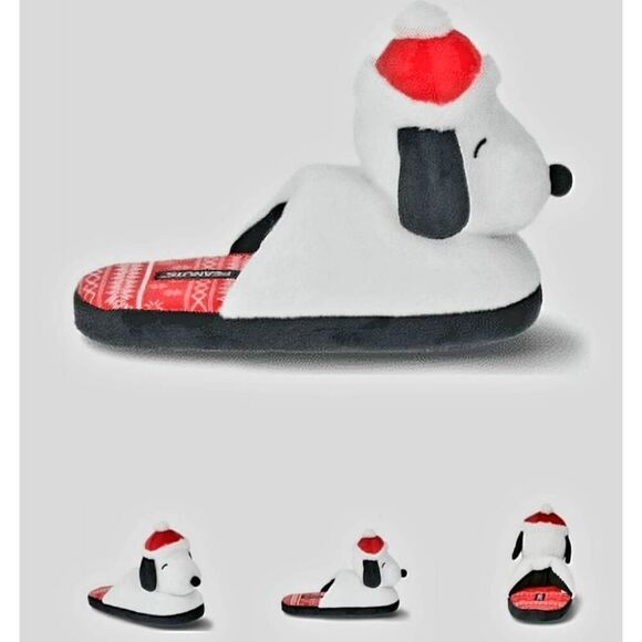 NWT UNISEX PEANUTS FAMILY CHRISTMAS CHARACTER KIDS SLIPPERS - Picture 2 of 5